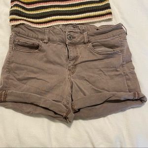 american eagle mauve shorts